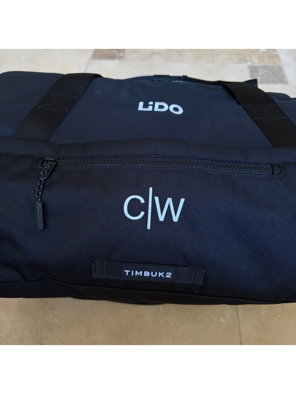 Timbuk2 Player Duffel Eco Black Travel Bag Gym **Logo** NWT